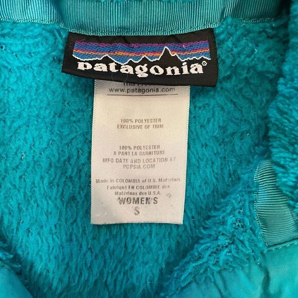 Patagonia Synchilla Snap Neck Fleece Pullover Green women’s  size Small - Picture 5 of 5